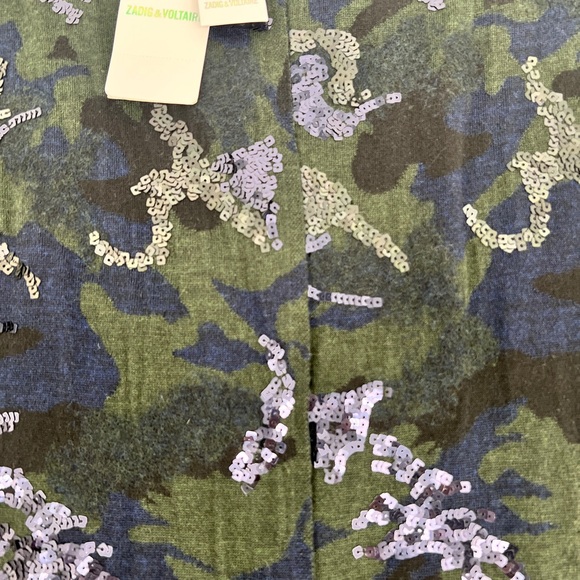Zadig & Voltaire - NWT camo & sequin cardigan sweater - Picture 6 of 8